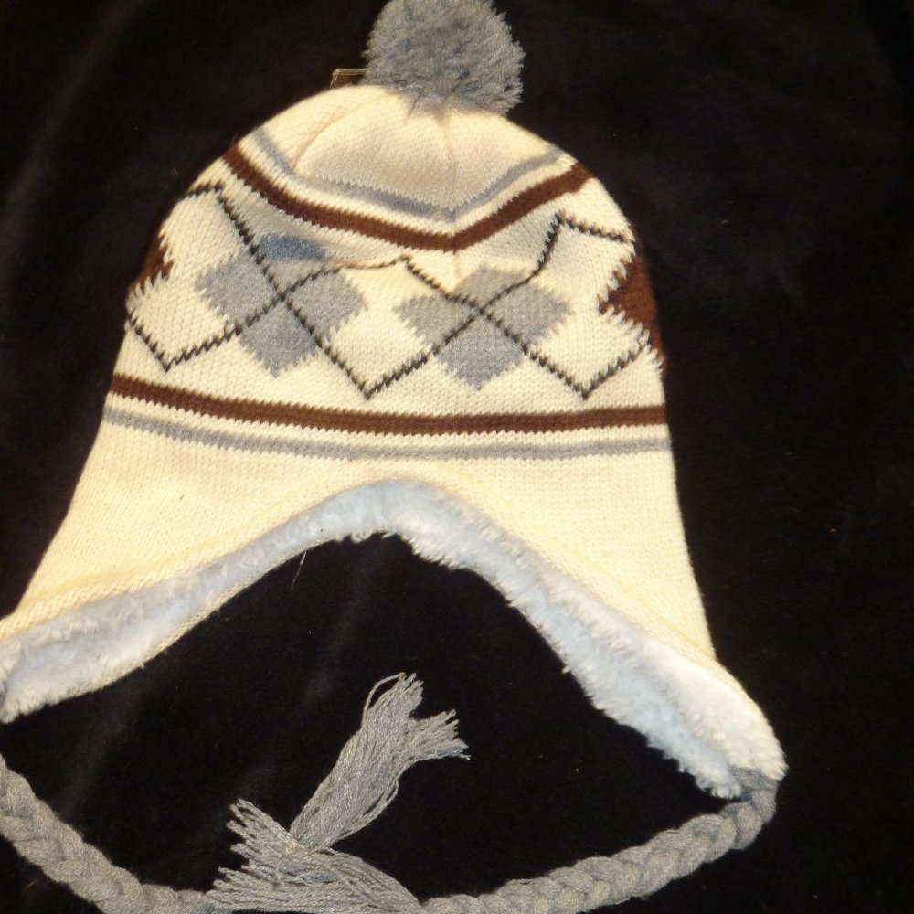 SALE -Women's Winter Pom Earflop Beanie Warm Fleece Hat: